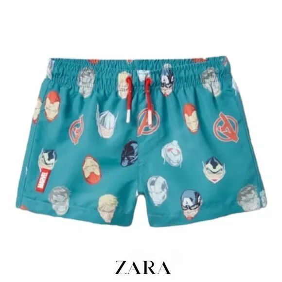 ZARA Kids | Greenish | AVENGERS © MARVEL SWIMSUIT - Picture 1 of 7